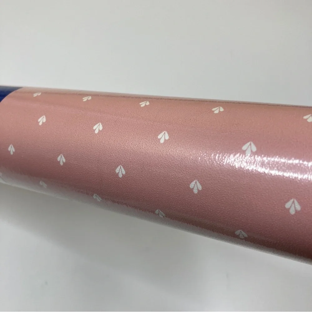 Norwall | Vintage Wallpaper Solid Vinyl Wall Covering Light Pink White NEW